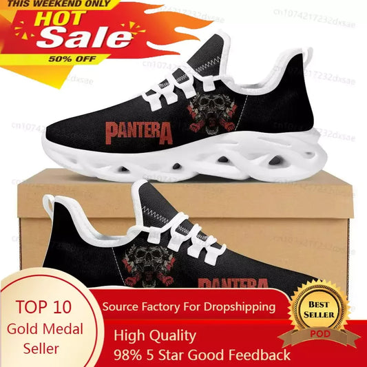 Pantera Metal Band Custom Sneakers – High-Quality Casual Sports Shoes for Men, Women, Teens & Kids | Unisex Couple Shoes